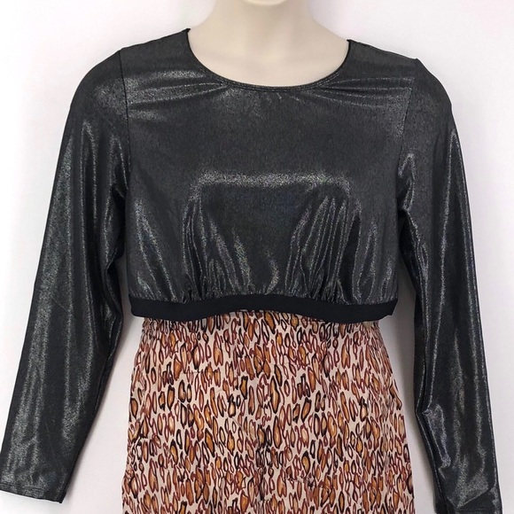 torrid Other - Torrid Under It All Black Silver Metallic Crop Top